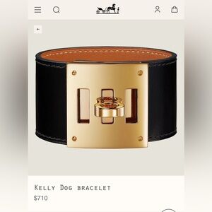Kelly Dog Bracelet - Black One Size with Gold